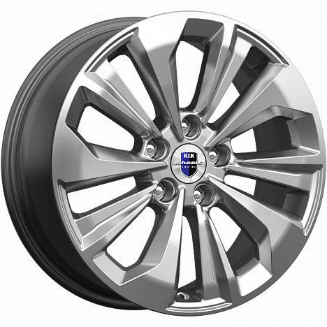 K&K Авиор 7x17 5*108 Et:50 Dia:63,3 дарк платинум брайт K&K Авиор 7x17 5*108 Et:50 Dia:63,3 дарк платинум брайт