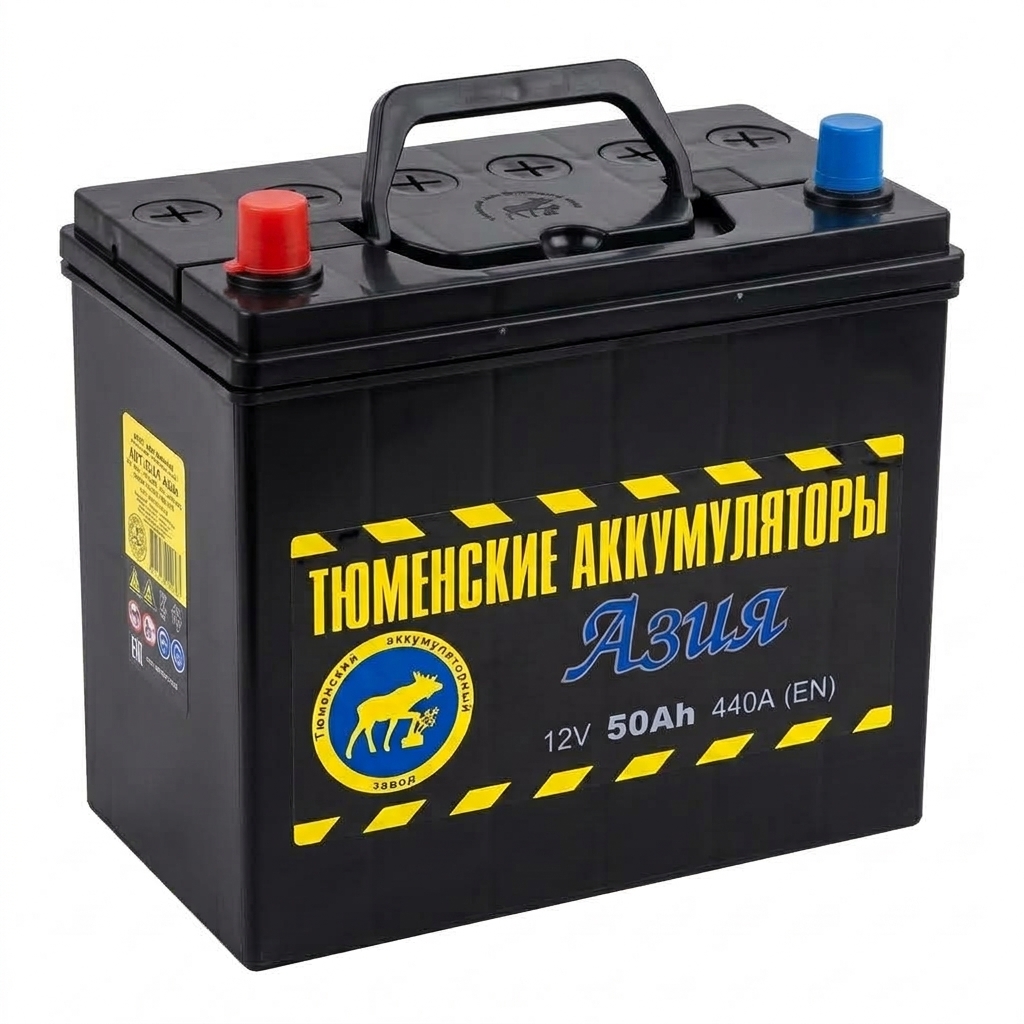 АКБ Тюмень 50 Ач 6СТ-50L Азия АКБ Тюмень 50 Ач 6СТ-50L Азия
