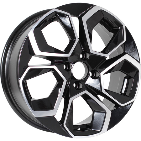 KDW KD1620 6,5x16 5*114,3 Et:45 Dia:60,1 Black_Front_Polished KDW KD1620 6,5x16 5*114,3 Et:45 Dia:60,1 Black_Front_Polished