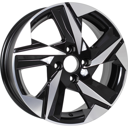 KDW KD1520 6x15 4*100 Et:46 Dia:54,1 Black_Front_Polished KDW KD1520 6x15 4*100 Et:46 Dia:54,1 Black_Front_Polished